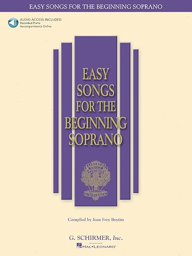 cover page of the book "easy songs for the beginning soprano"
