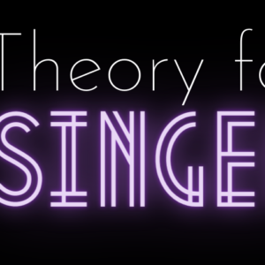 Theory-for-Singers-Logo-1 black background with text that reads "Theory for Singers" next to a neon microphone