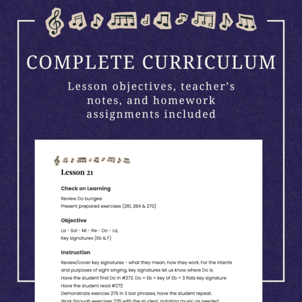 3 Sight Singing 101: Teacher's Curriculum