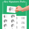 Key Signatures flashcard pack Printable Music Theory Flashcards
